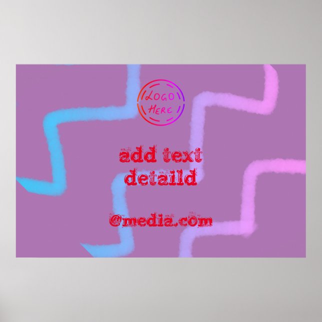 Simple minimal add your logo text name poster (Front)