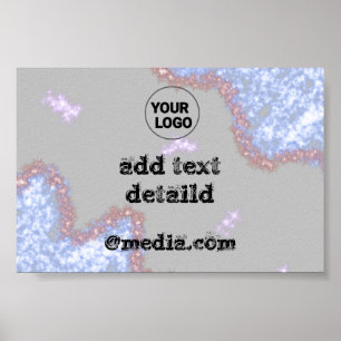 Simple minimal add your logo text name poster