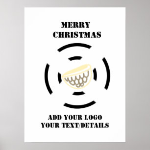 Simple minimal add your logo text name poster