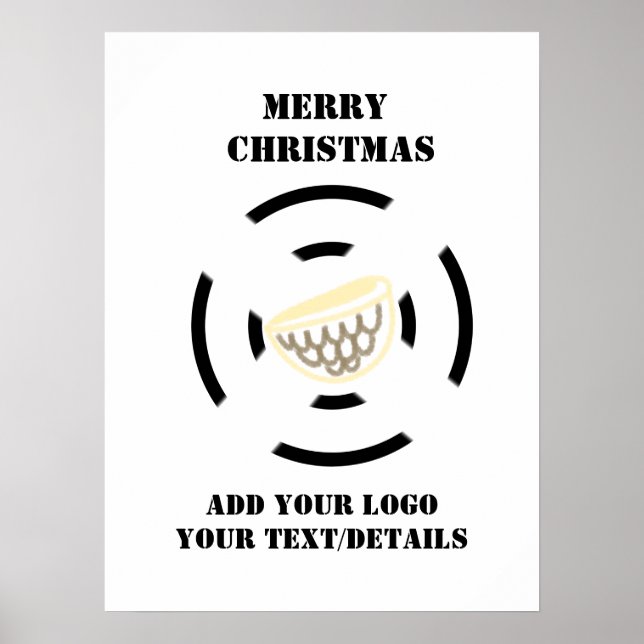 Simple minimal add your logo text name poster (Front)
