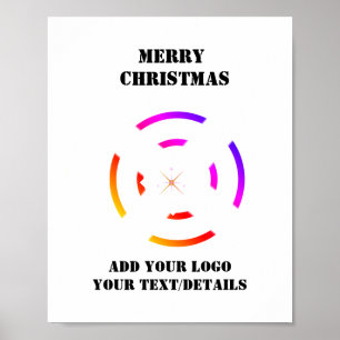 Simple minimal add your logo text name poster