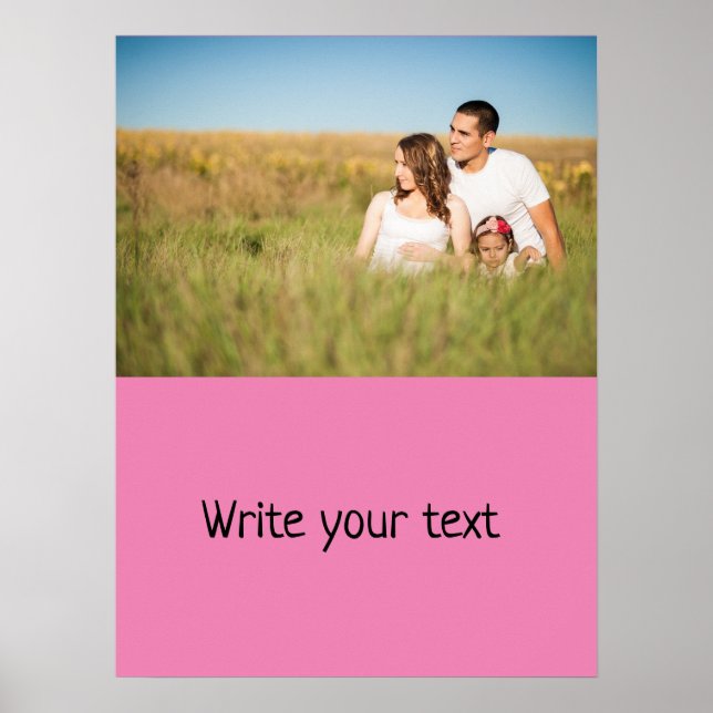 Simple minimal add your logo text name poster (Front)