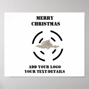 Simple minimal add your logo text name poster