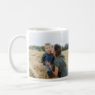 simple minimal add your mum photo name mum gift coffee mug