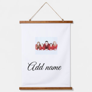 simple minimal add your mum photo name mum gift  hanging tapestry