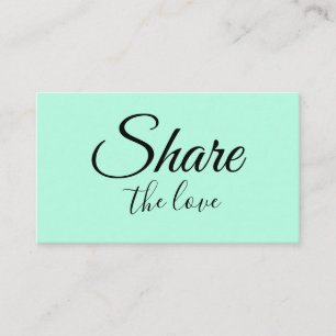 SIMPLE MINIMAL add your name address share the luv Referral Card