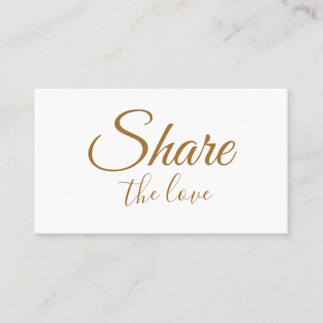 SIMPLE MINIMAL add your name address share the luv Referral Card (Front)