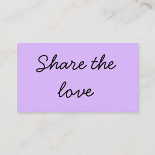 SIMPLE MINIMAL add your name address text share R Referral Card