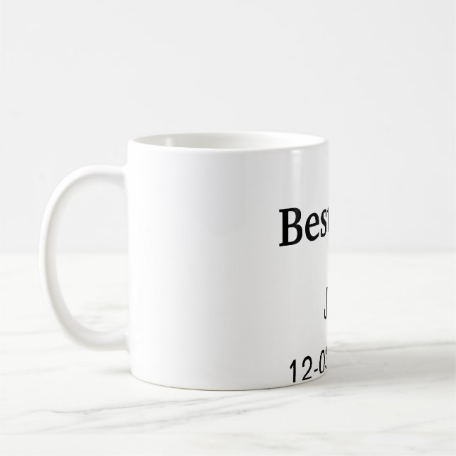 SIMPLE MINIMAL add your name custom best man Coffee Mug (Left)