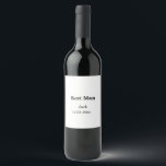 SIMPLE MINIMAL add your name custom best man Wine Label<br><div class="desc">design</div>