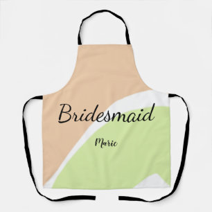 SIMPLE MINIMAL add your name custom bridesmaid   C Apron