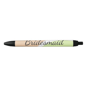 SIMPLE MINIMAL add your name custom bridesmaid C Black Ink Pen