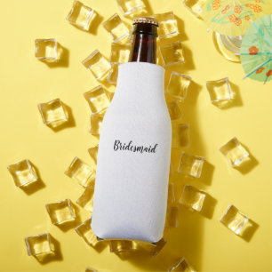 SIMPLE MINIMAL add your name custom bridesmaid C Bottle Cooler