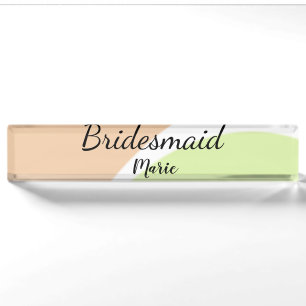 SIMPLE MINIMAL add your name custom bridesmaid C Nameplate