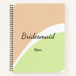 SIMPLE MINIMAL add your name custom bridesmaid C Notebook