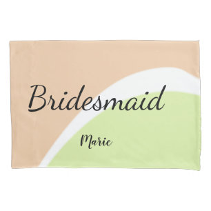 SIMPLE MINIMAL add your name custom bridesmaid   C Pillowcase