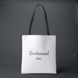 SIMPLE MINIMAL add your name custom bridesmaid   T Tote Bag<br><div class="desc">design</div>