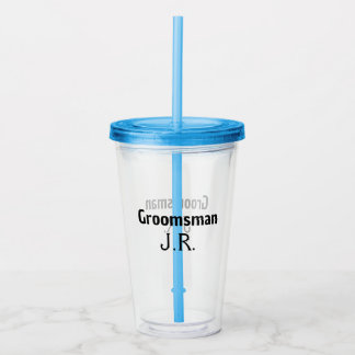 SIMPLE MINIMAL add your name custom groomsman Acrylic Tumbler