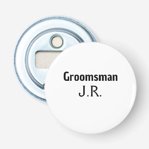 SIMPLE MINIMAL add your name custom groomsman Bottle Opener