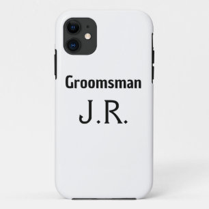SIMPLE MINIMAL add your name custom groomsman iPhone 11 Case