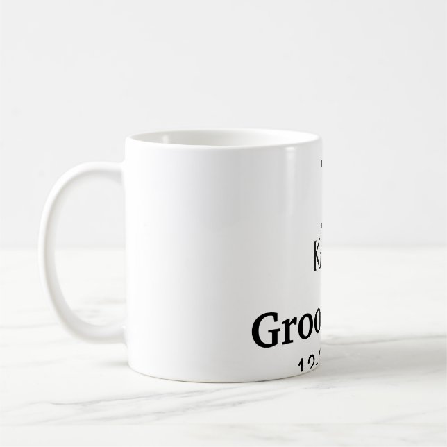 SIMPLE MINIMAL add your name custom groomsman  Coffee Mug (Left)