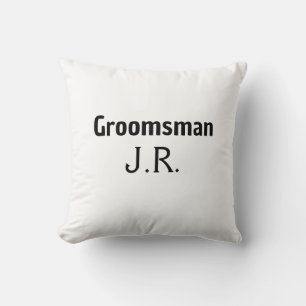 SIMPLE MINIMAL add your name custom groomsman Cushion