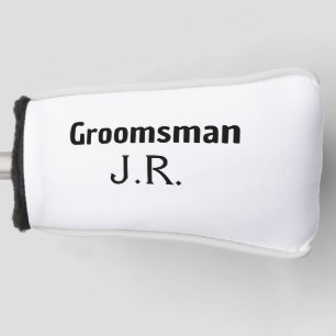 SIMPLE MINIMAL add your name custom groomsman Golf Head Cover