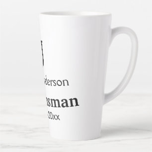 SIMPLE MINIMAL add your name custom groomsman Latte Mug