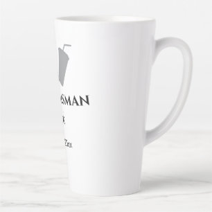 SIMPLE MINIMAL add your name custom groomsman  Latte Mug