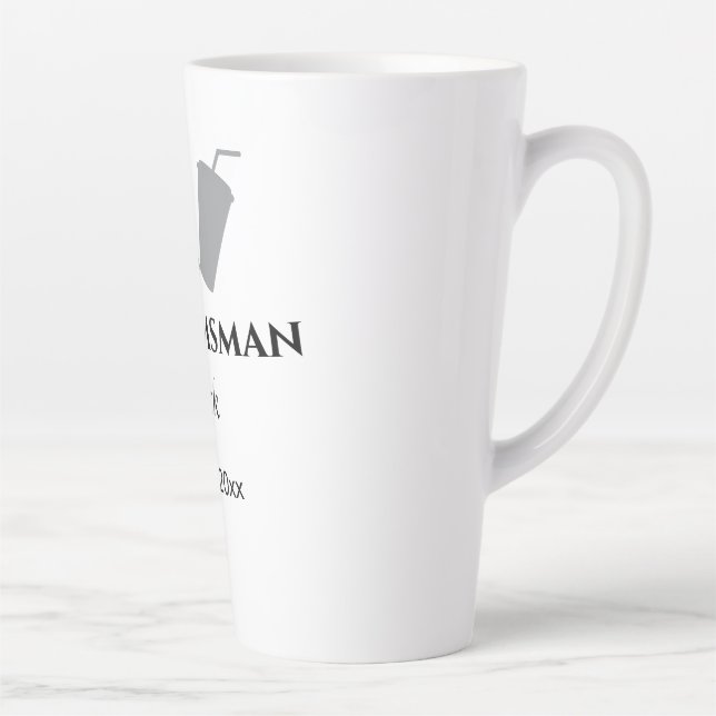 SIMPLE MINIMAL add your name custom groomsman  Latte Mug (Right)