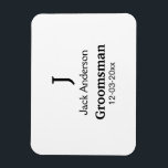 SIMPLE MINIMAL add your name custom groomsman  Magnet<br><div class="desc">design</div>