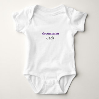 SIMPLE MINIMAL add your name custom groomsman name Baby Bodysuit