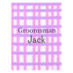 SIMPLE MINIMAL add your name custom groomsman name Tablecloth