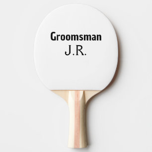 SIMPLE MINIMAL add your name custom groomsman Ping Pong Paddle