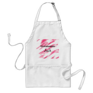 SIMPLE MINIMAL add your name custom groomsman    T Standard Apron