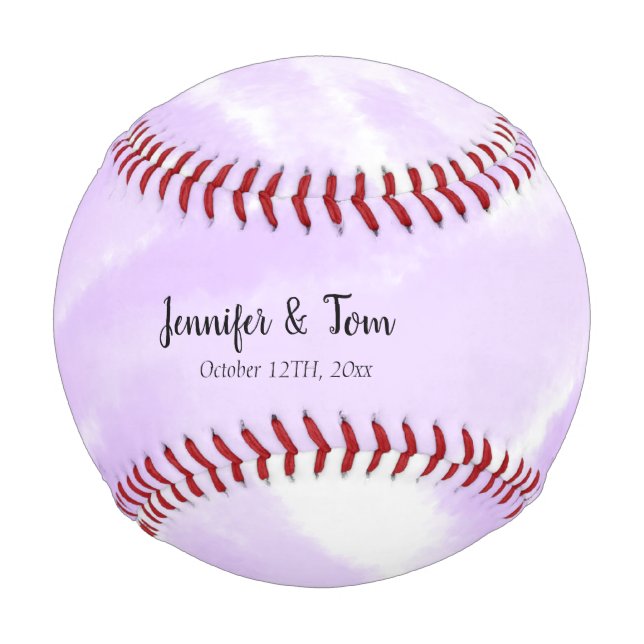 simple minimal add your name custom wedding unity  baseball (Front)