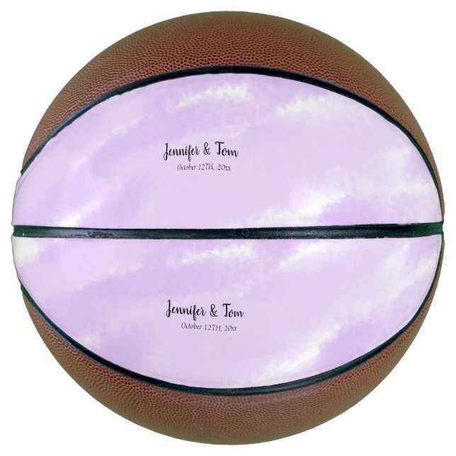 simple minimal add your name custom wedding unity  basketball (Front)