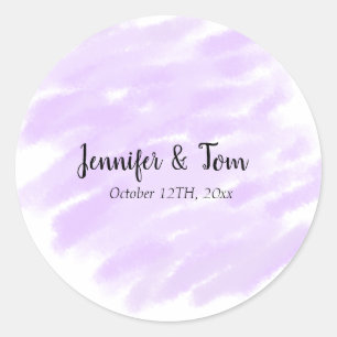 simple minimal add your name custom wedding unity  classic round sticker