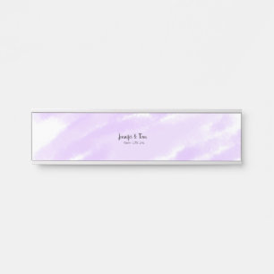 simple minimal add your name custom wedding unity door sign