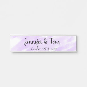 simple minimal add your name custom wedding unity door sign
