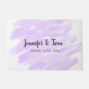 simple minimal add your name custom wedding unity  doormat