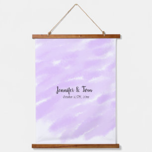 simple minimal add your name custom wedding unity  hanging tapestry