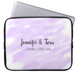 simple minimal add your name custom wedding unity laptop sleeve