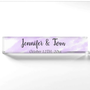 simple minimal add your name custom wedding unity nameplate
