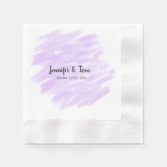 simple minimal add your name custom wedding unity  napkin (Front)