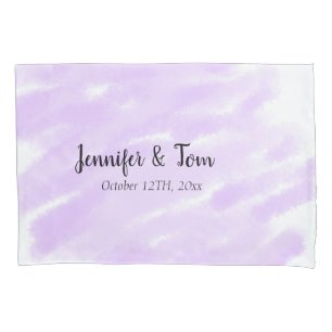 simple minimal add your name custom wedding unity  pillowcase