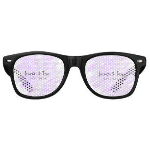 simple minimal add your name custom wedding unity retro sunglasses