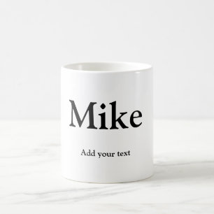 simple minimal add your name MONOGRAM GROOMSMEN Coffee Mug