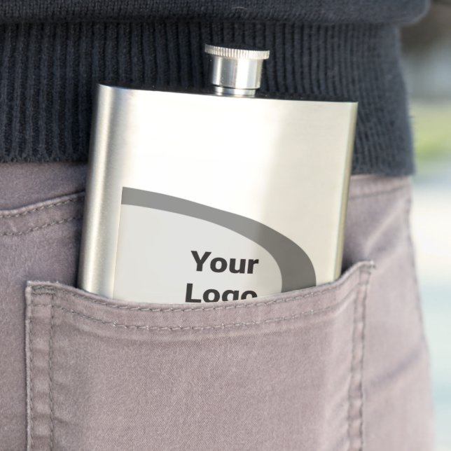 simple minimal add your name MONOGRAM GROOMSMEN Fl Hip Flask (In Situ)