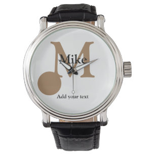 simple minimal add your name MONOGRAM GROOMSMEN  W Watch